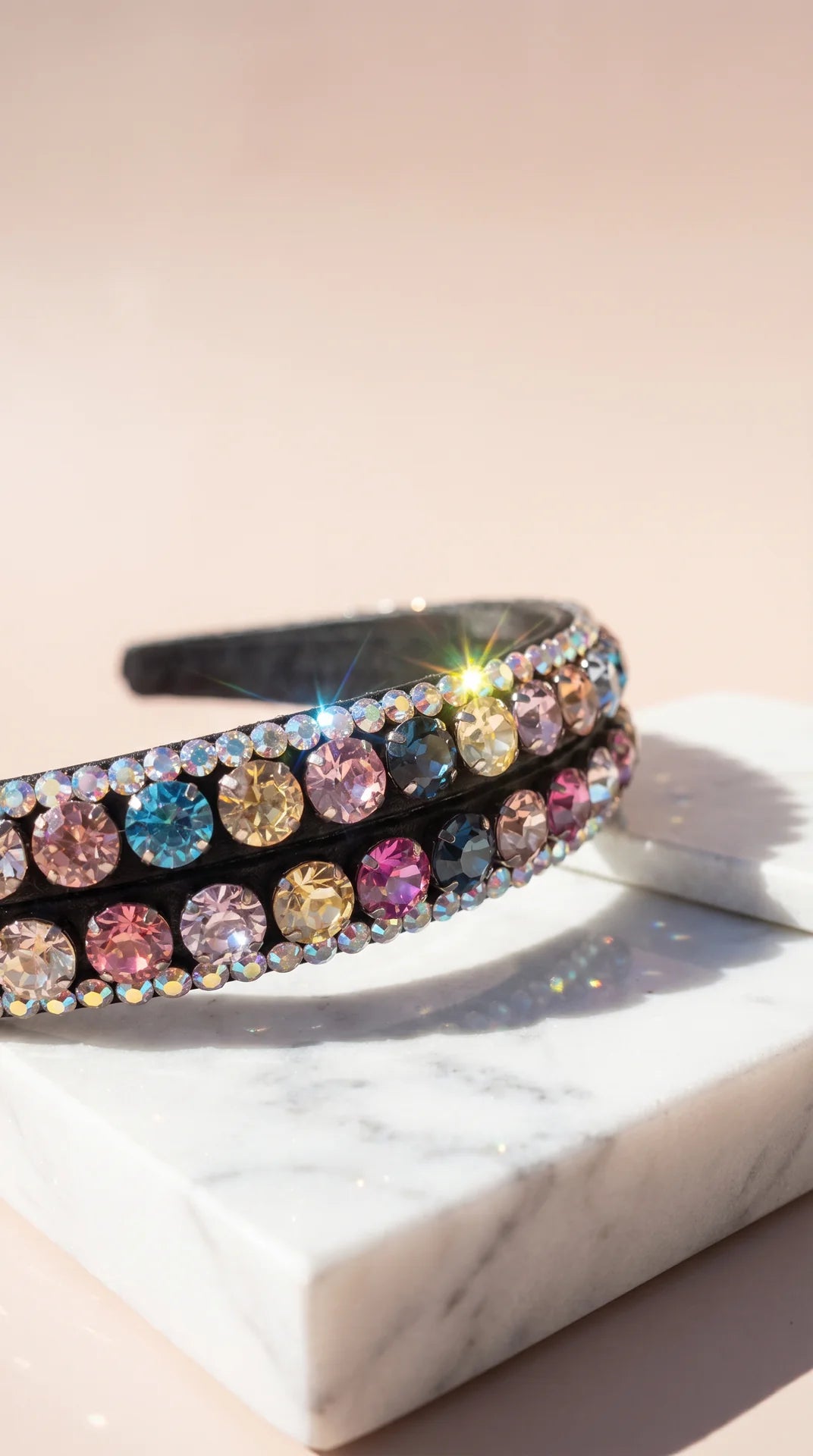 Women’s Wavey Crystal Statement Headband & Hair Band
