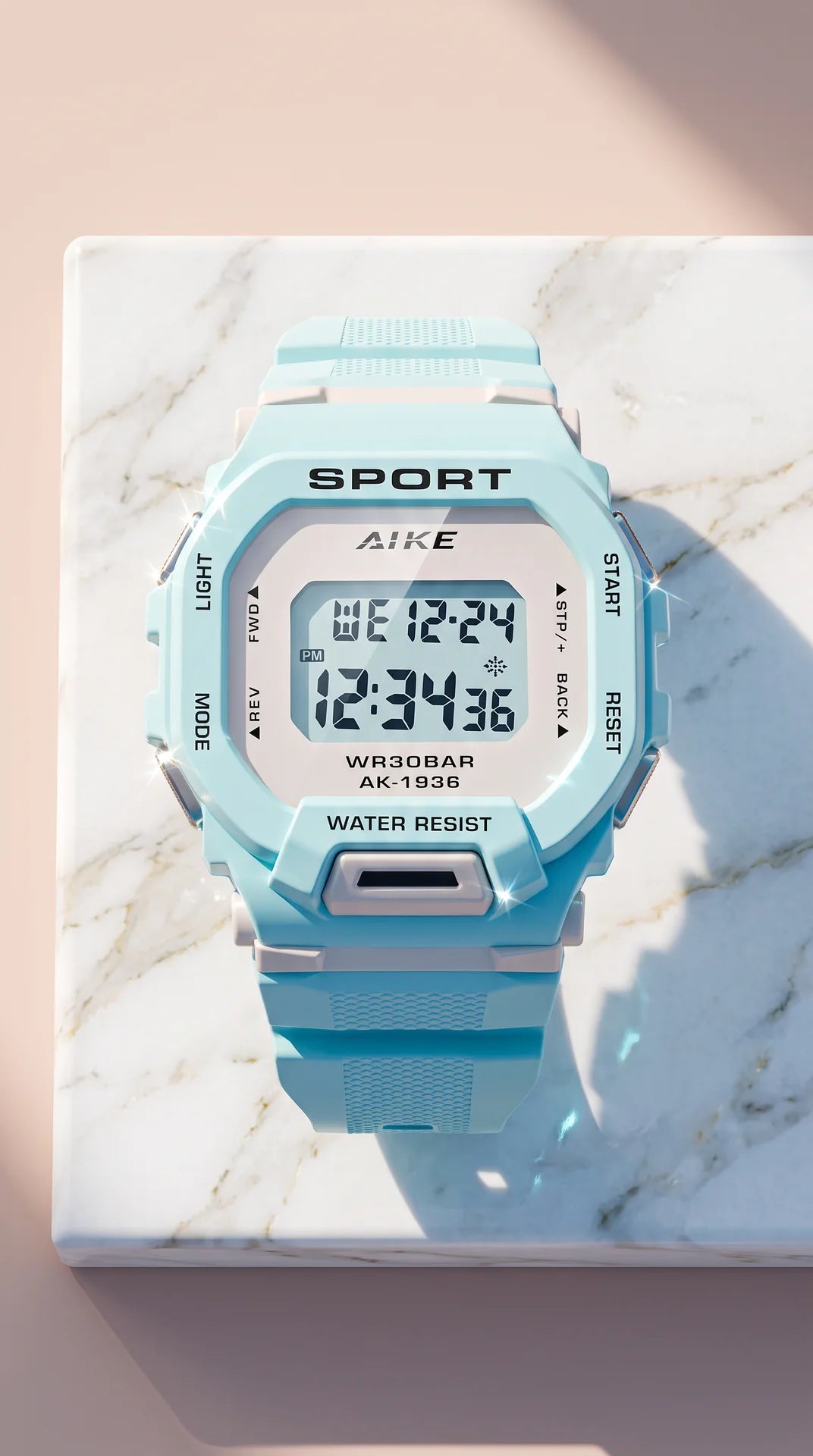 Sport Digital Watch – Water Resistant Casual Sports Watch