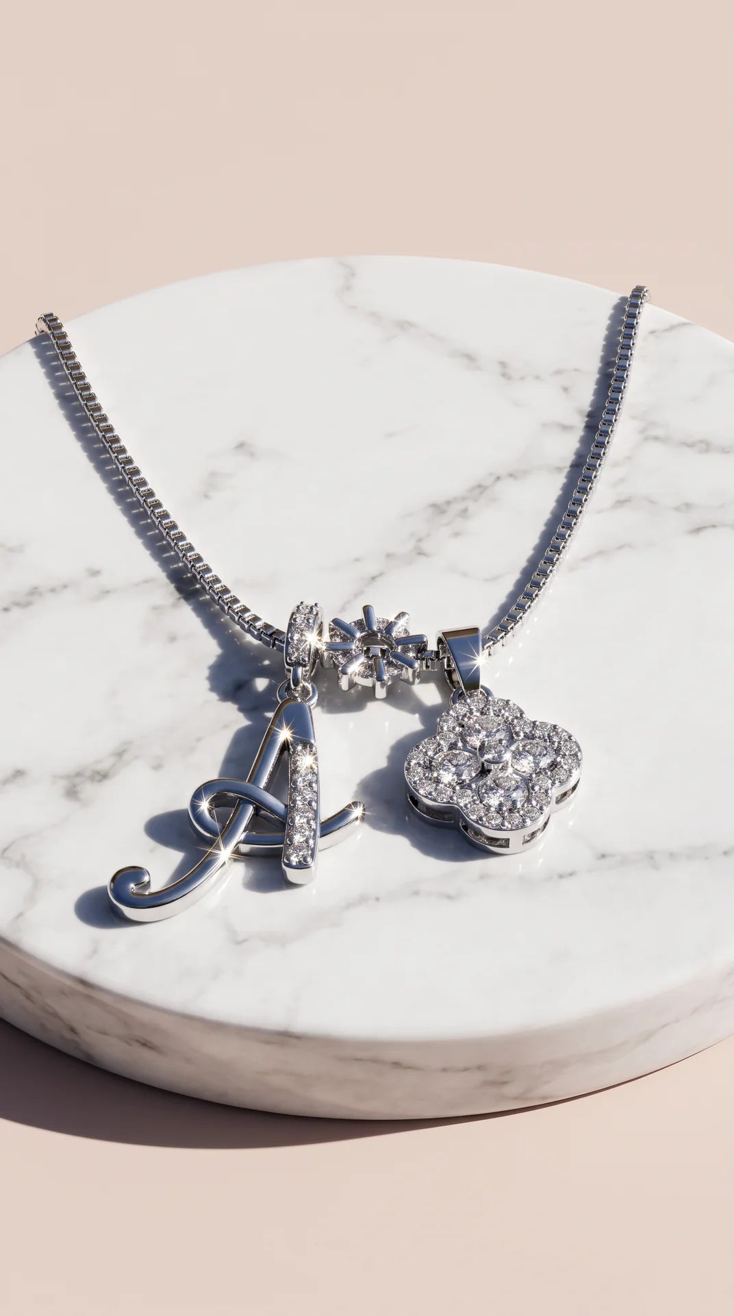 Clover Initial Personalised Gold Plated Pendant Necklace