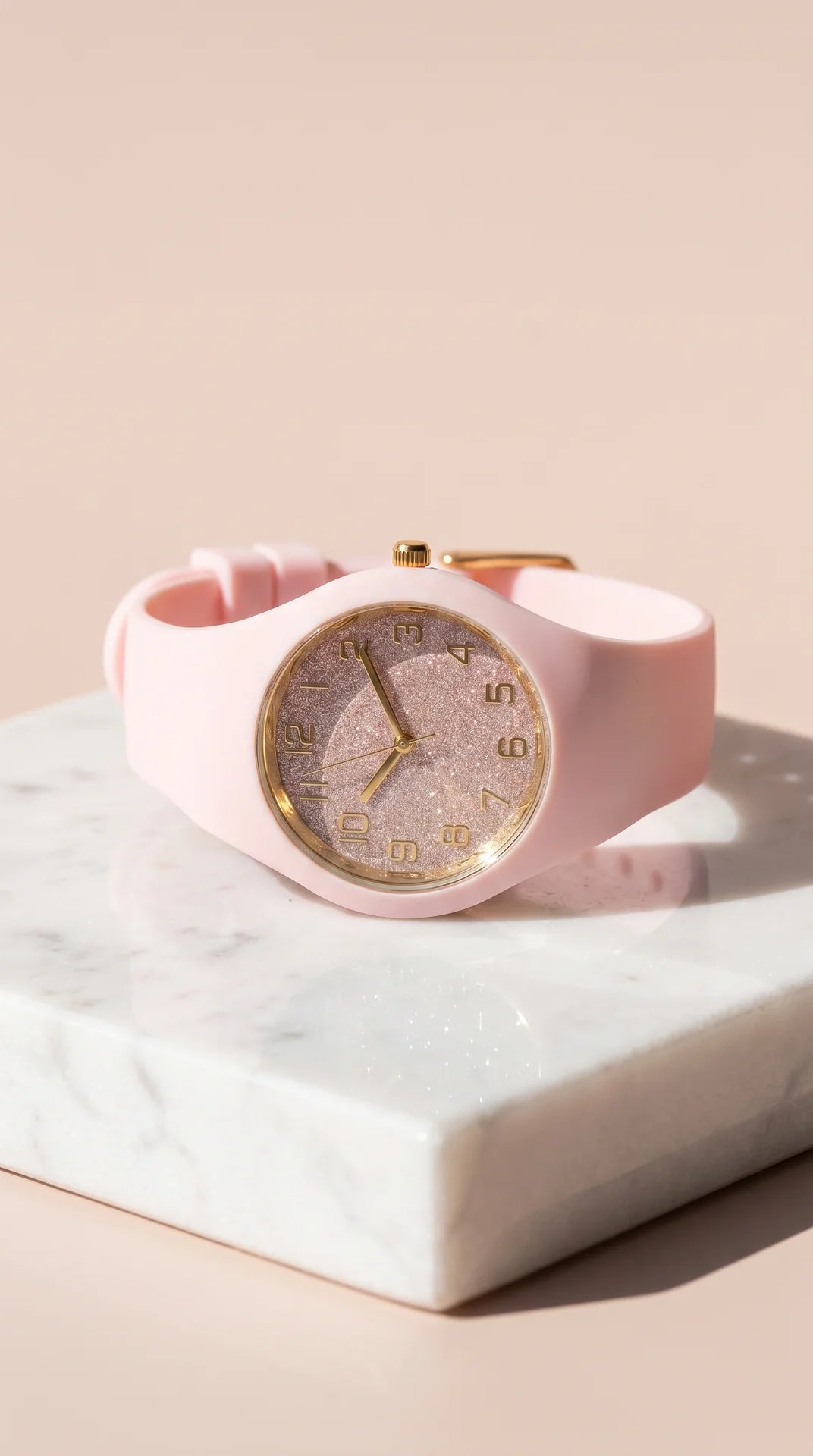 Gradient Glitter Face Silicone Watch