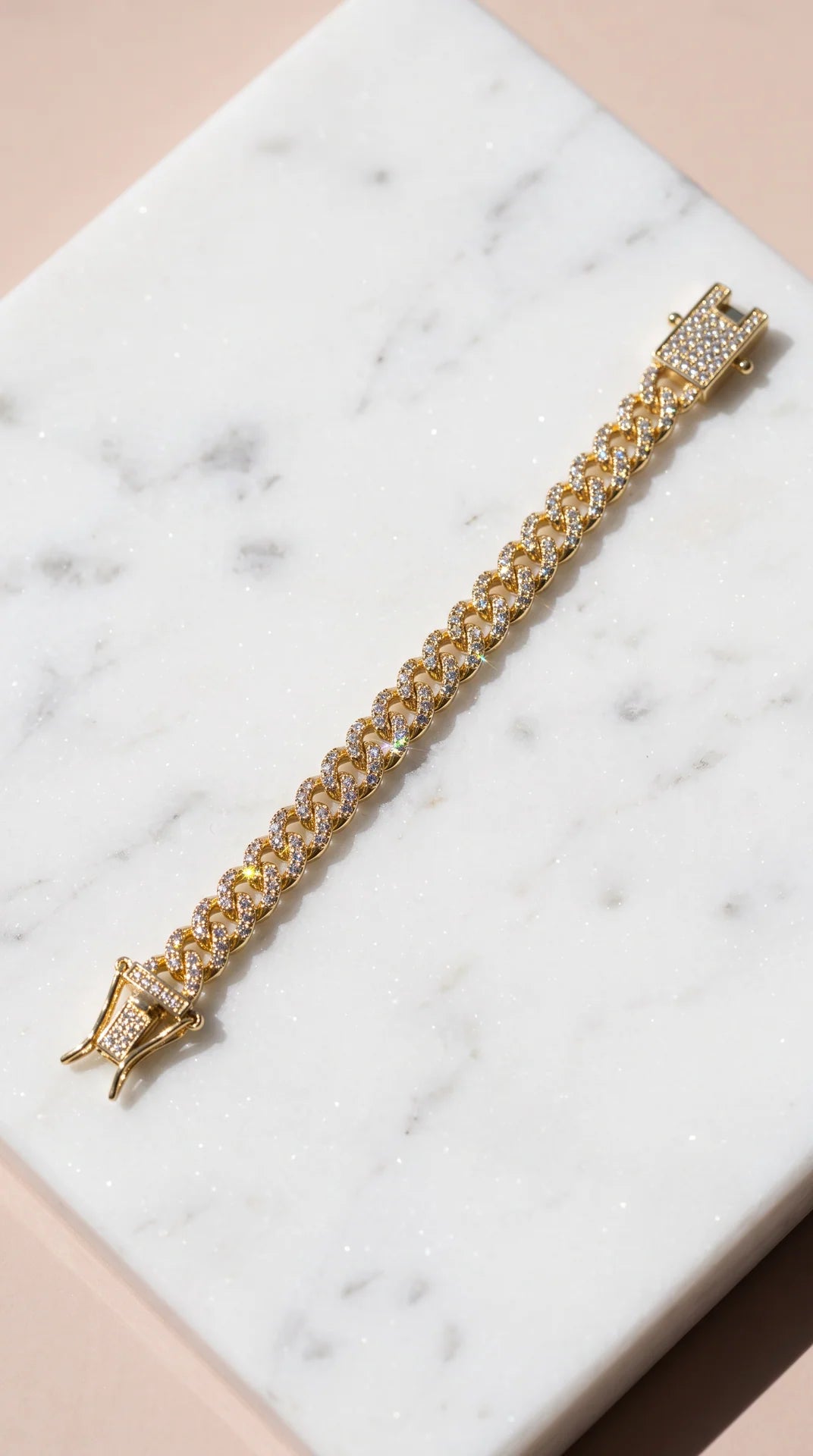 Crystal Paved Statement Link Bracelet