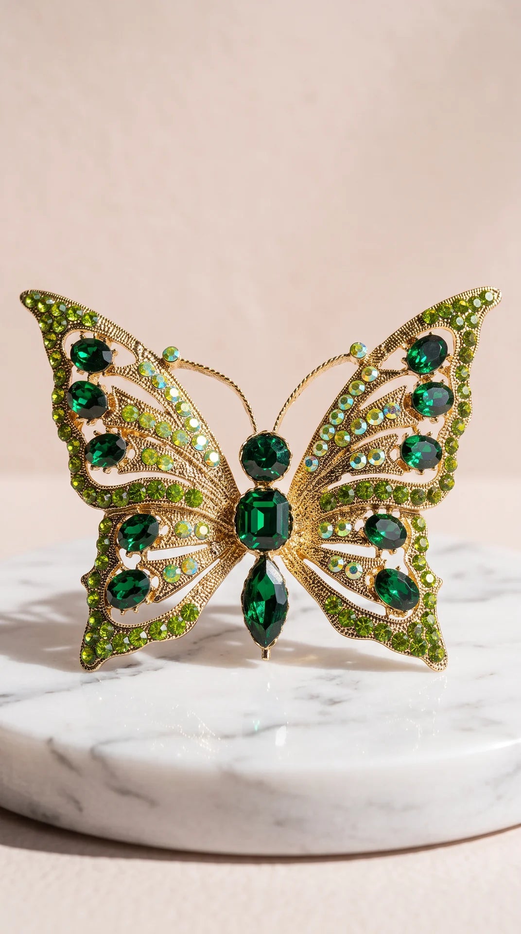 Crystal Rhinestone Oversized Butterfly Brooch Pin