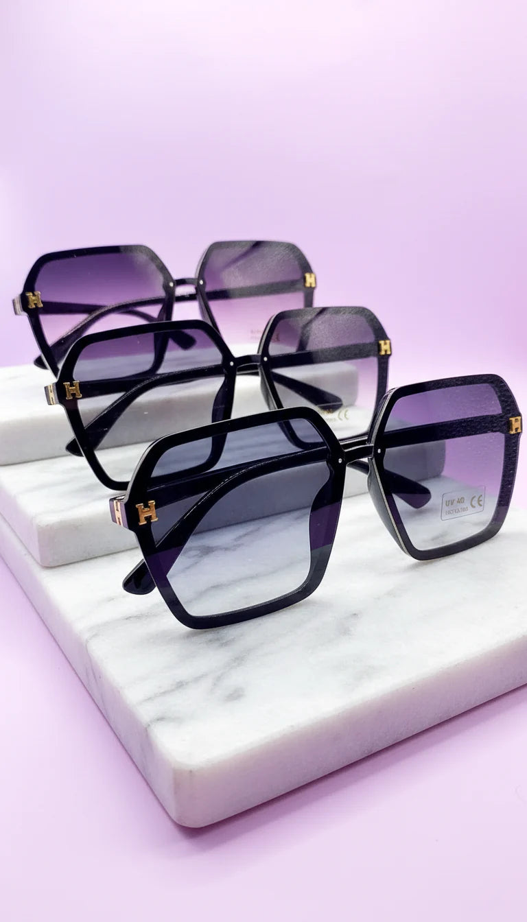 H Retro Frame Sunglasses Box of 20