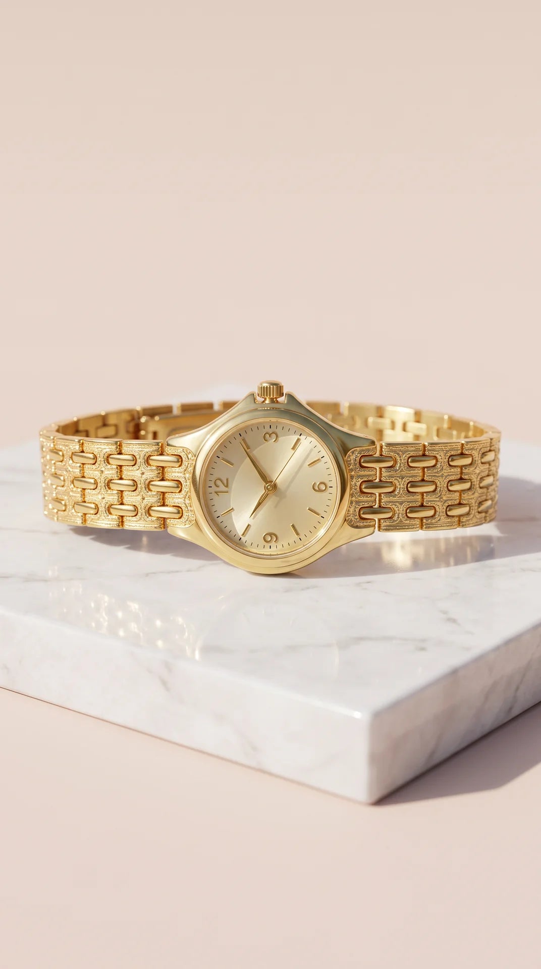 Textured Link Bracelet Watch