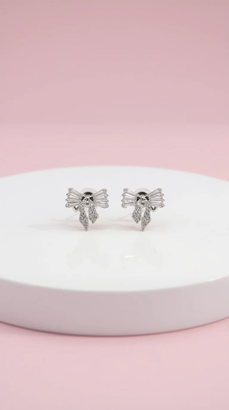 Bow Crystal Stud Earrings