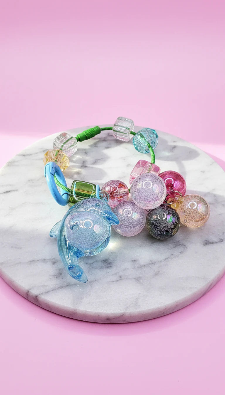 Dolphin Bubble Keyring, Phone Charm & Bag Accessory