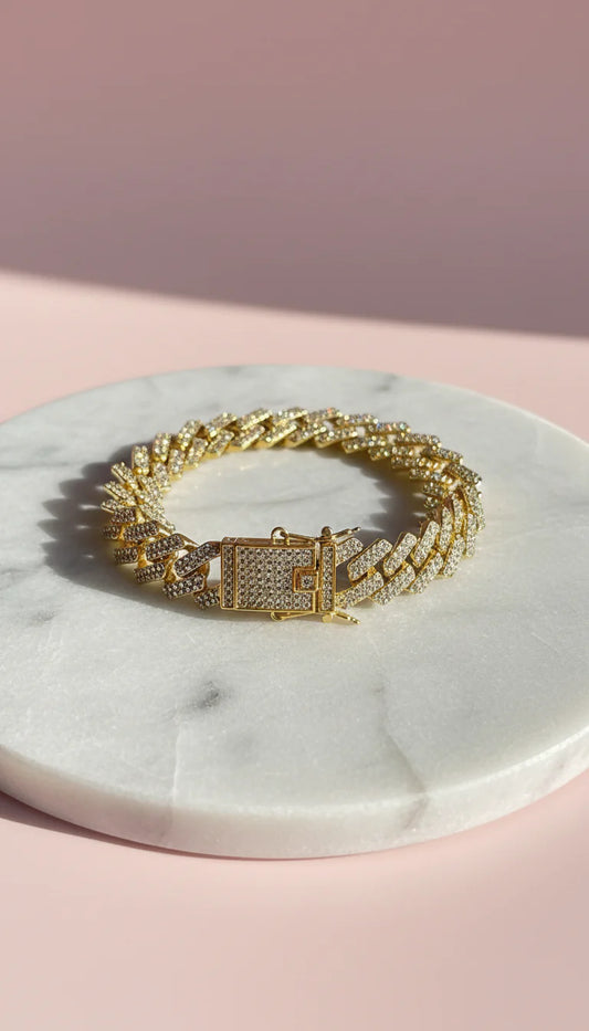 Stainless Steel Gold Plated Link Chain Bracelet