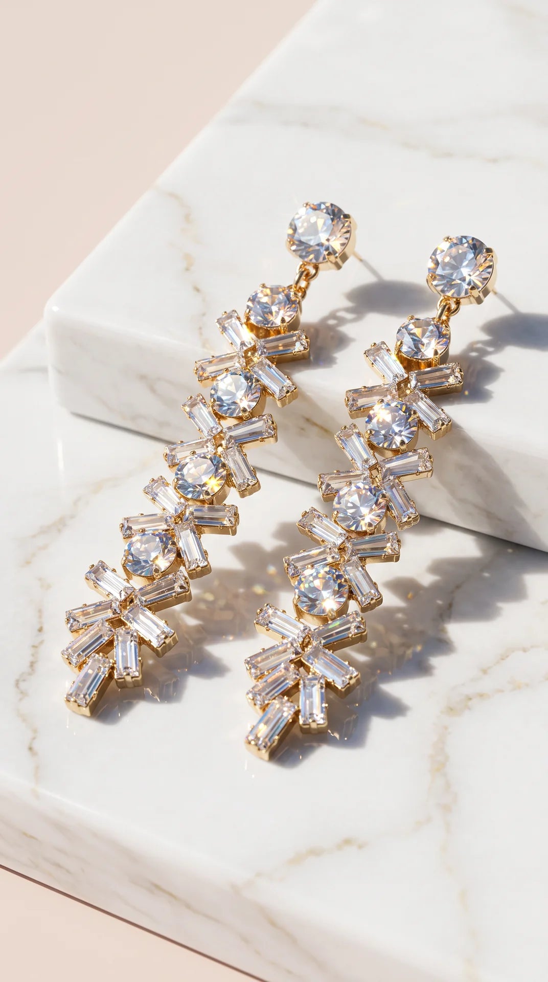 Exaggerated Crystal Drop & Dangle Statement Earrings