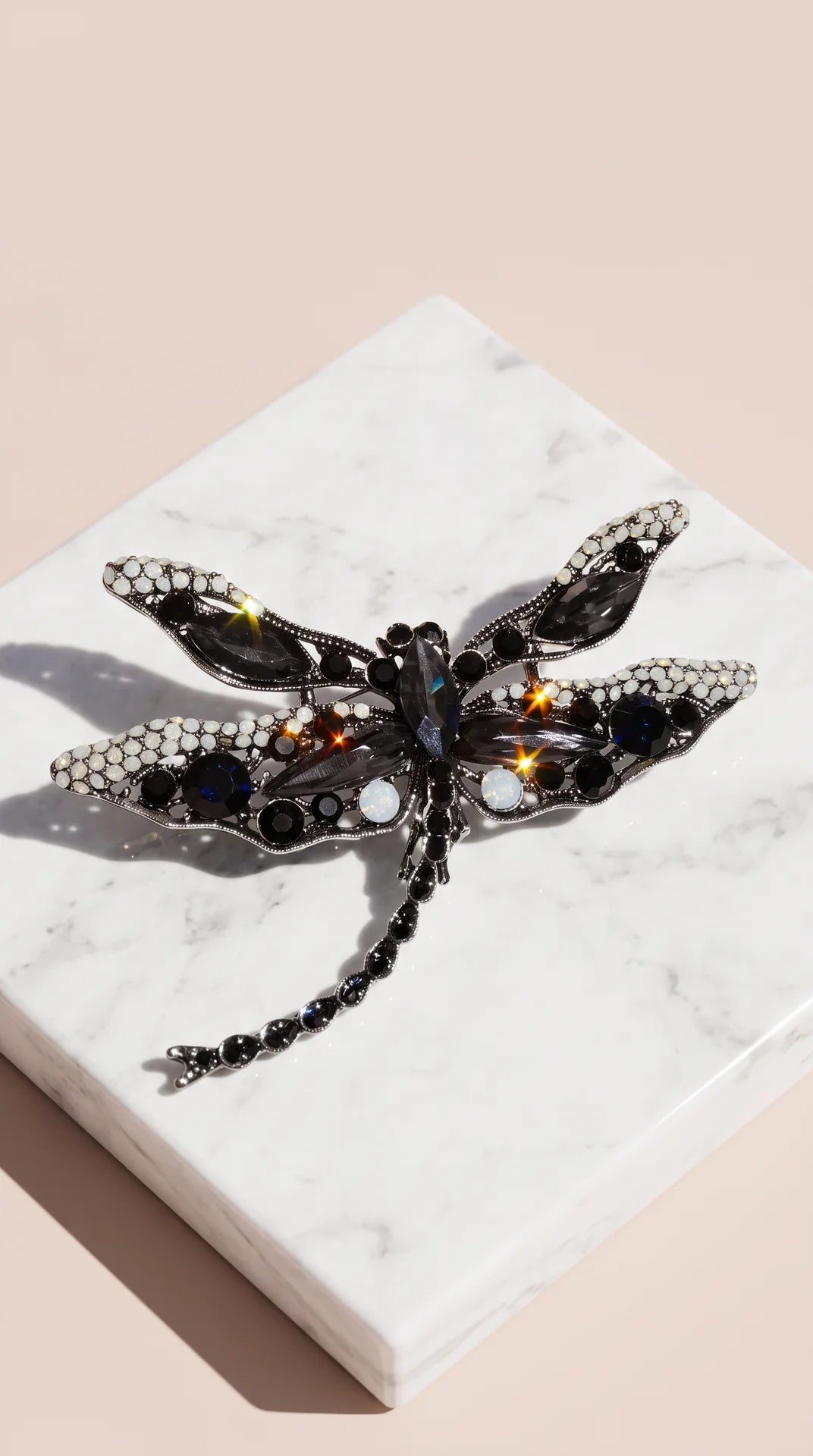 Elegant Dragonfly Rhinestone Brooch
