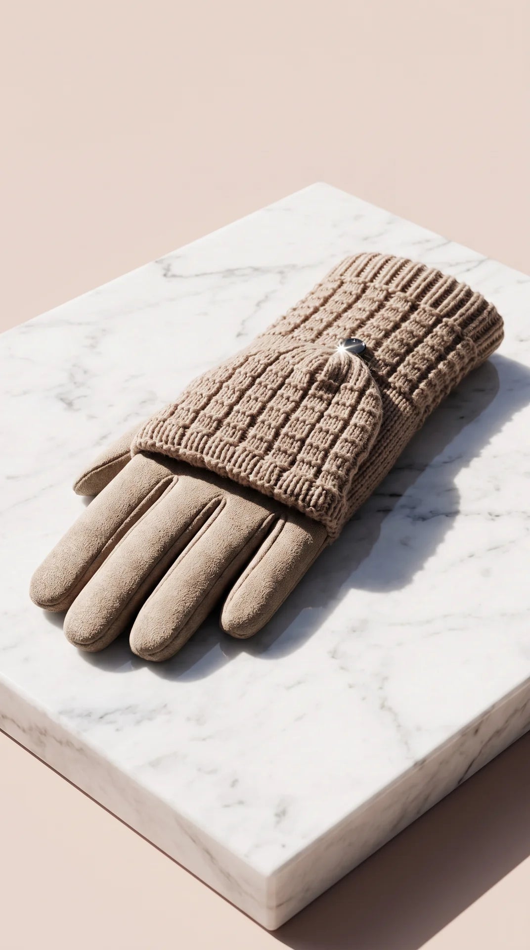Pack Of 12 Convertible 2 in 1 Knit Gloves & Fold Over Mitten