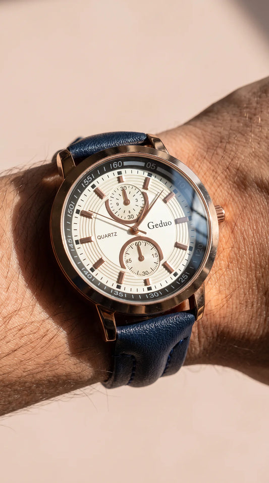 Navy Blue Classic Men's Quartz Watch