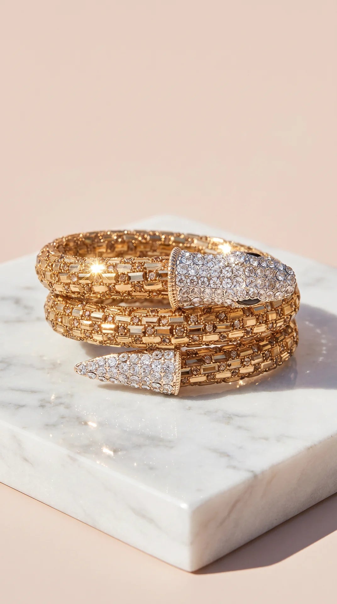 Elixir Collection Serpent Wrap Around Crystal Cuff