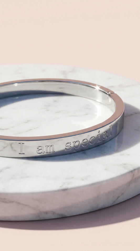 I Am Special Gold Plated Bracelet Bangle