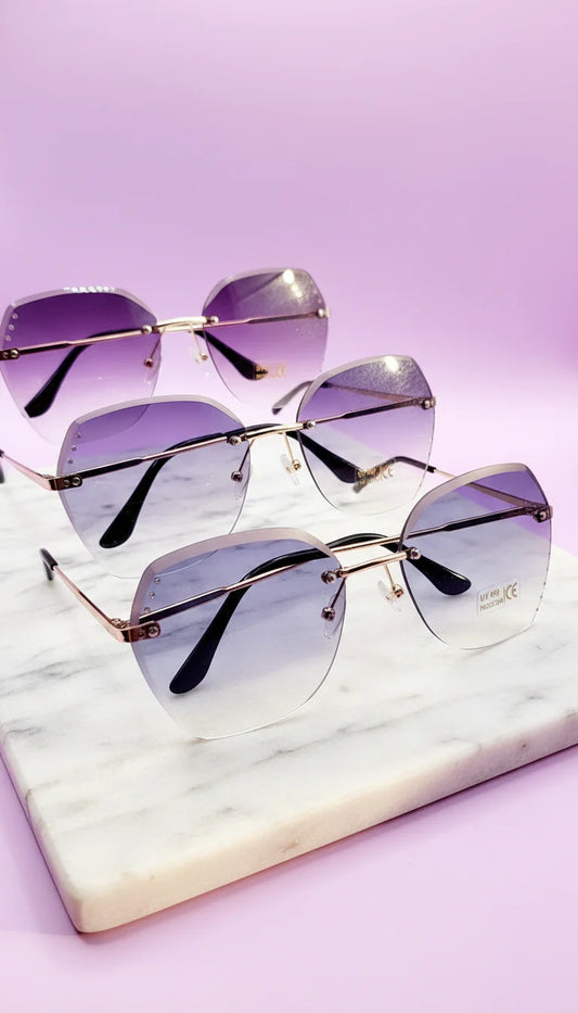 Rimless Pastel Sunglasses Box of 20