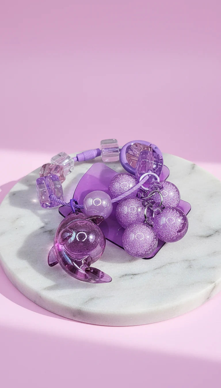 Dolphin Bubble Keyring, Phone Charm & Bag Accessory