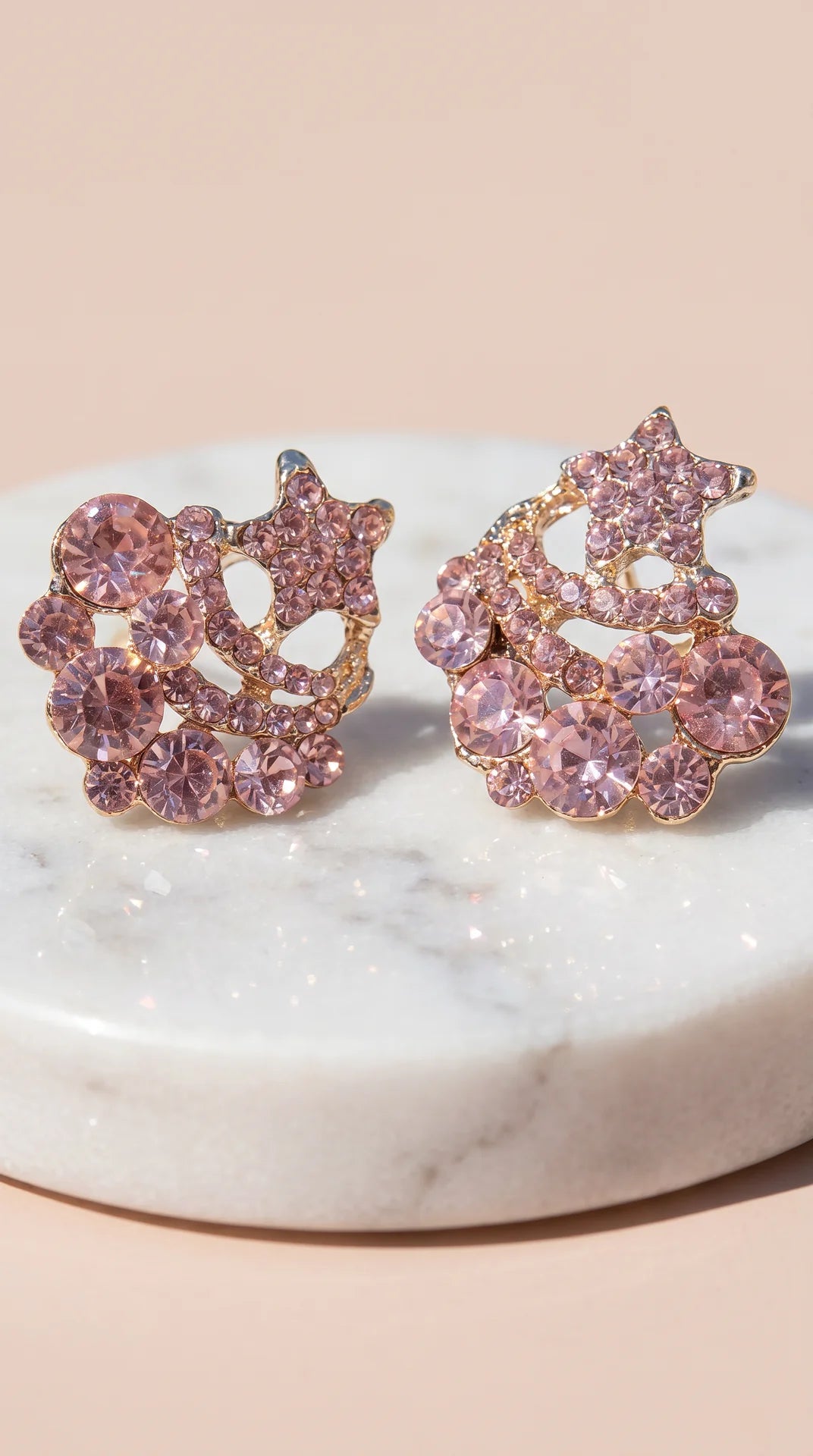 Star Cluster Crystal Stud Earrings