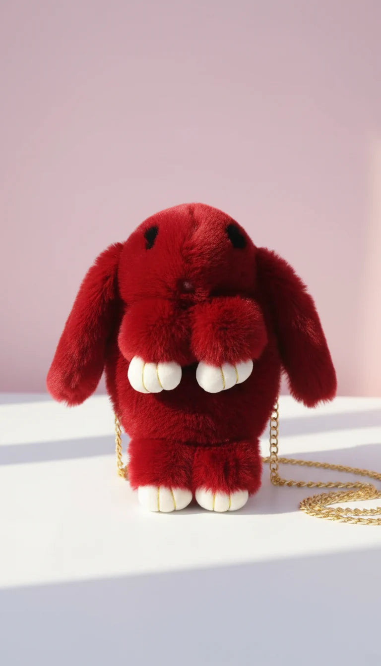 Deluxe Faux Fur Bunny Rabbit Backpack – Soft Plush Handbag
