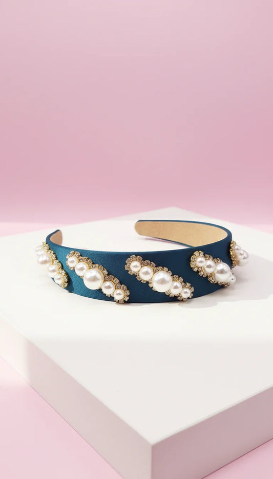 Pearl & Crystal Layered Hair band
