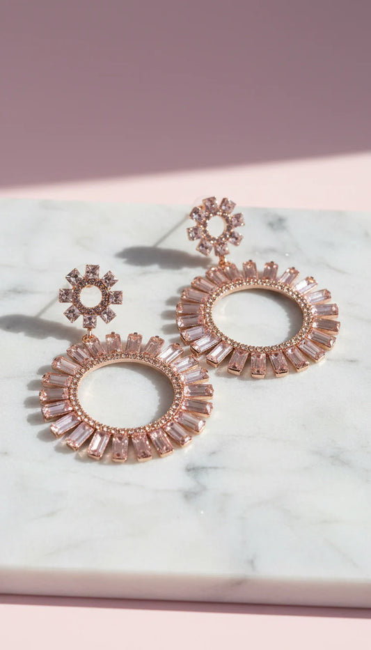 Hoop Crystal Drop & Dangle Earrings