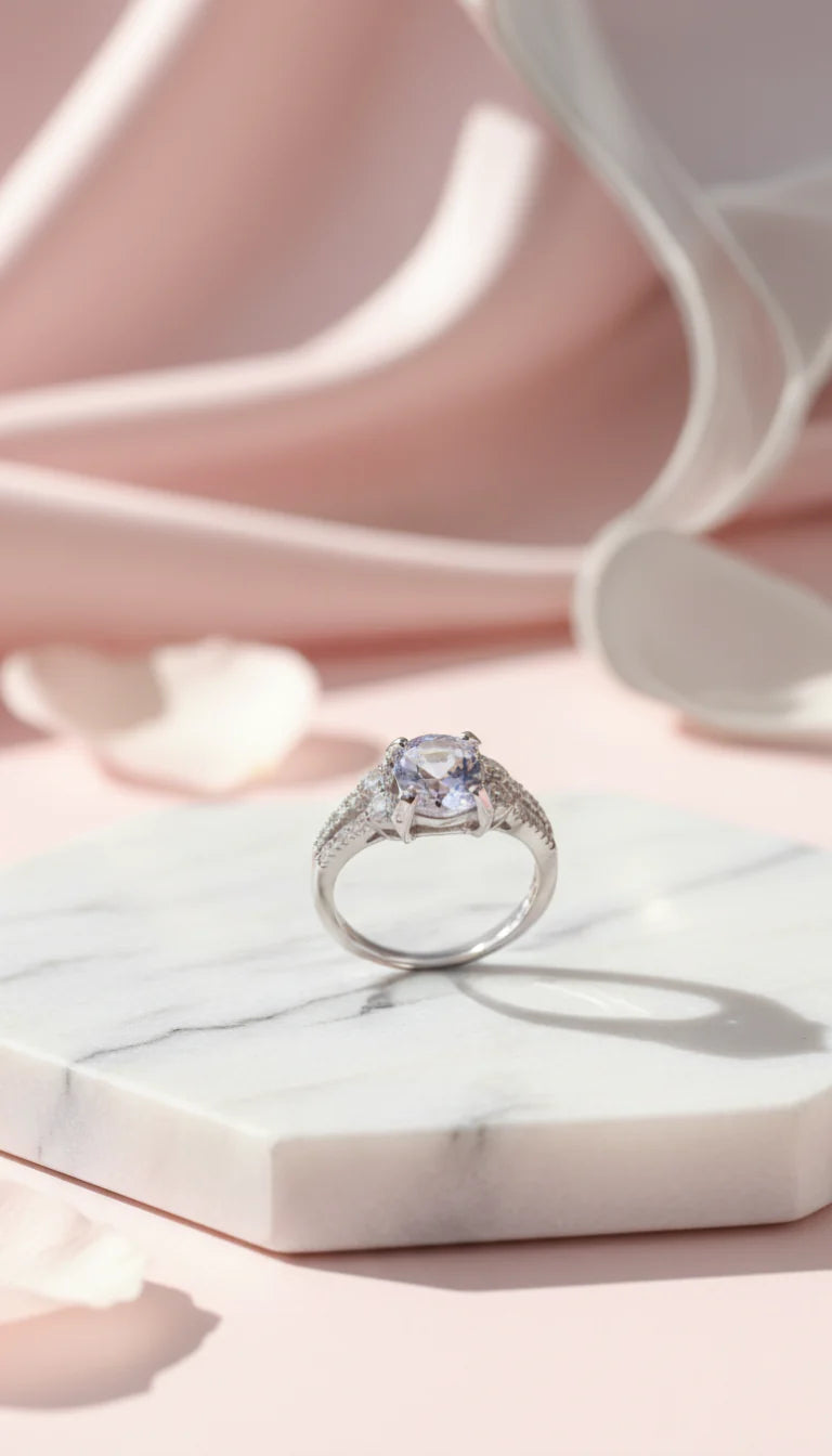 Claw Set Round Cut Solitaire Crystal Ring Box set of 12