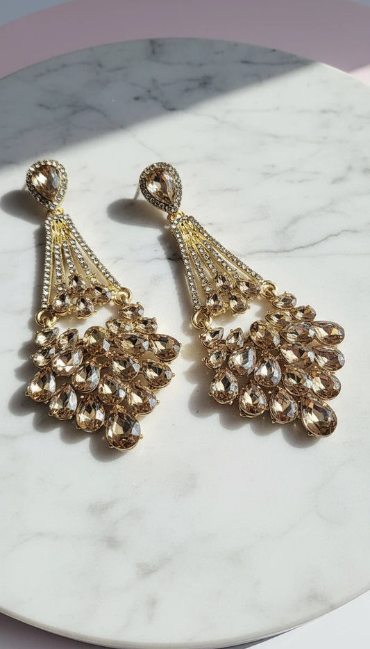 Jeweled Crystal Drop & Dangle Earrings
