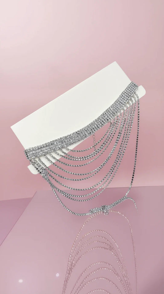 Layered Diamante Crystal Choker Necklace - Premium Jewellery and Fashion Accessories - SASHA. | GB, England