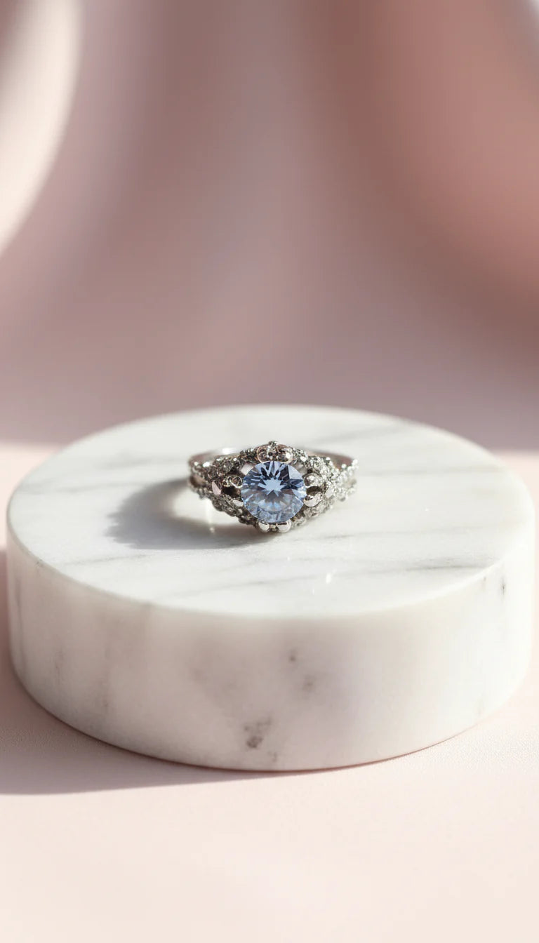 Claw Set Solitaire Crystal Ring Box set of 12