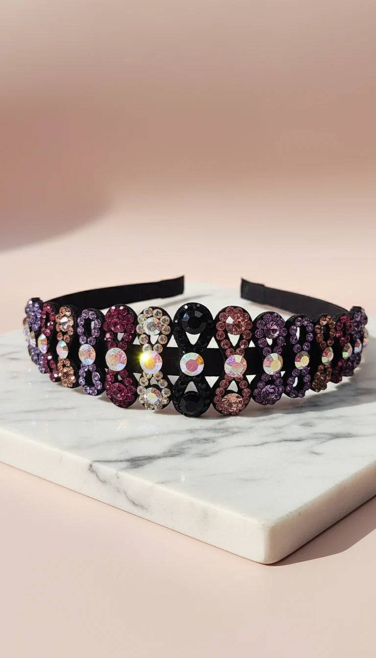Women’s Crystal Bow Statement Headband & Hair Band