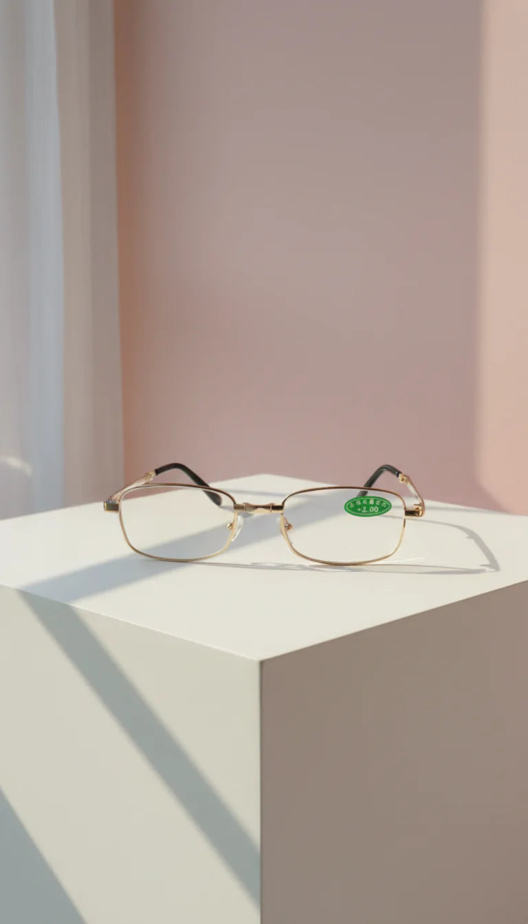 Gold Frame Alloy Reading Glasses