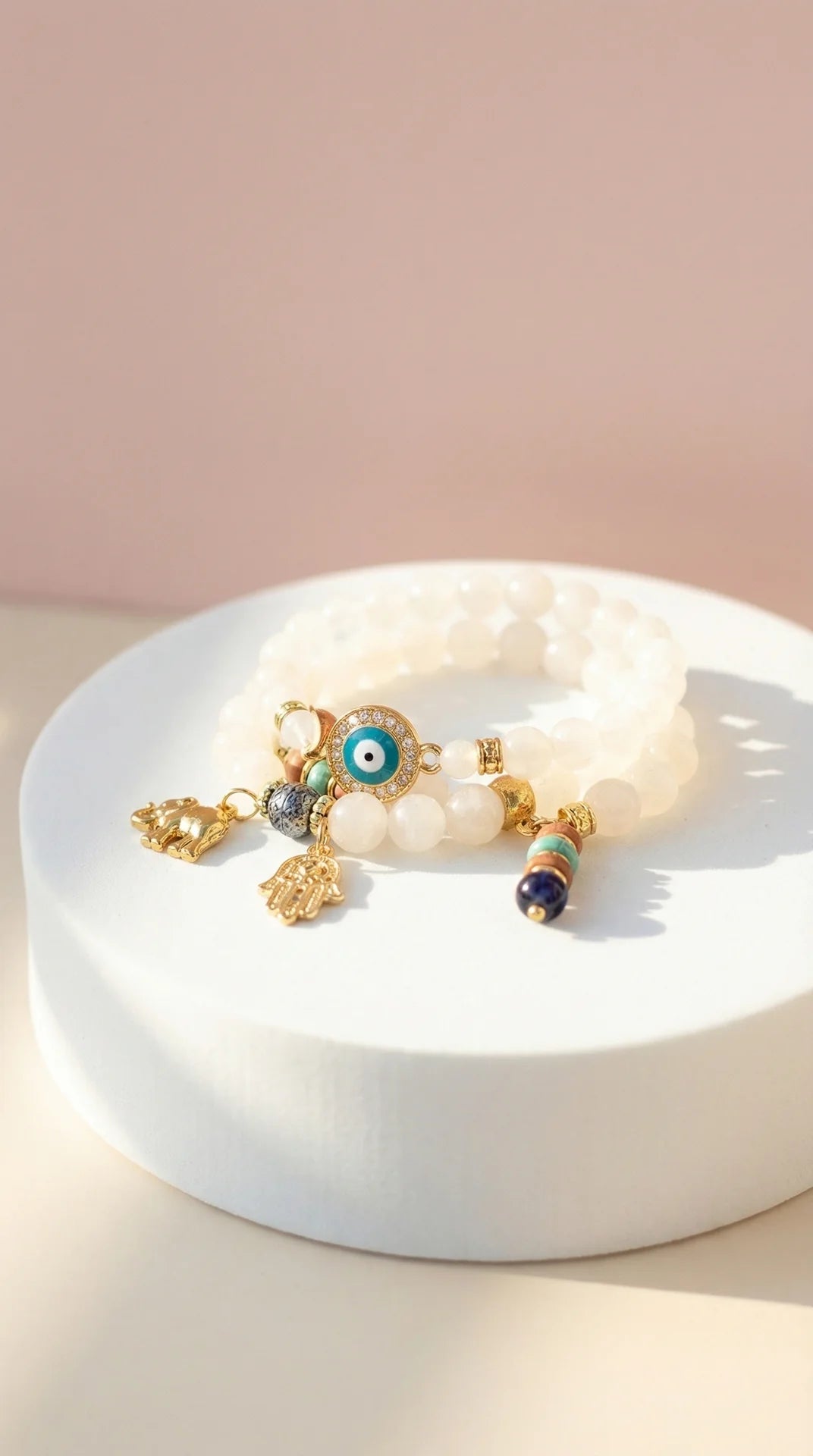 Parisian Charm Ceramic Beaded Bracelet Set