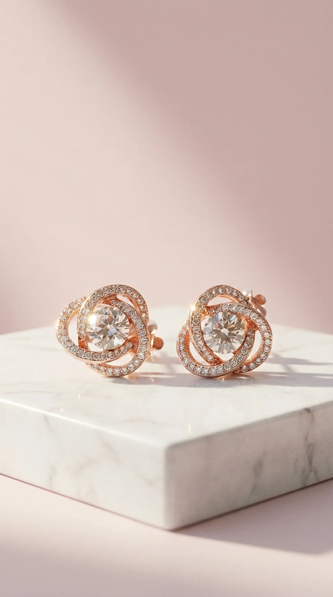 Twisted Cluster Crystal Non Pierced Clip On Earrings