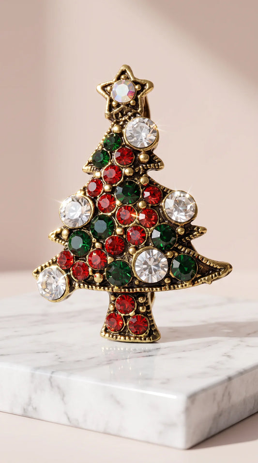 Christmas Tree Festive Brooch Pin