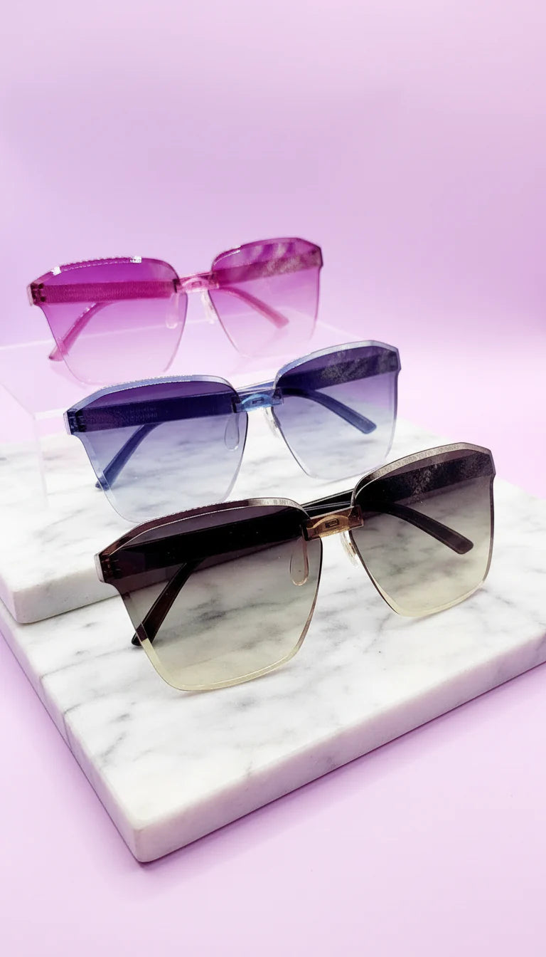 Rimless Cat Eye Sunglasses Box of 20