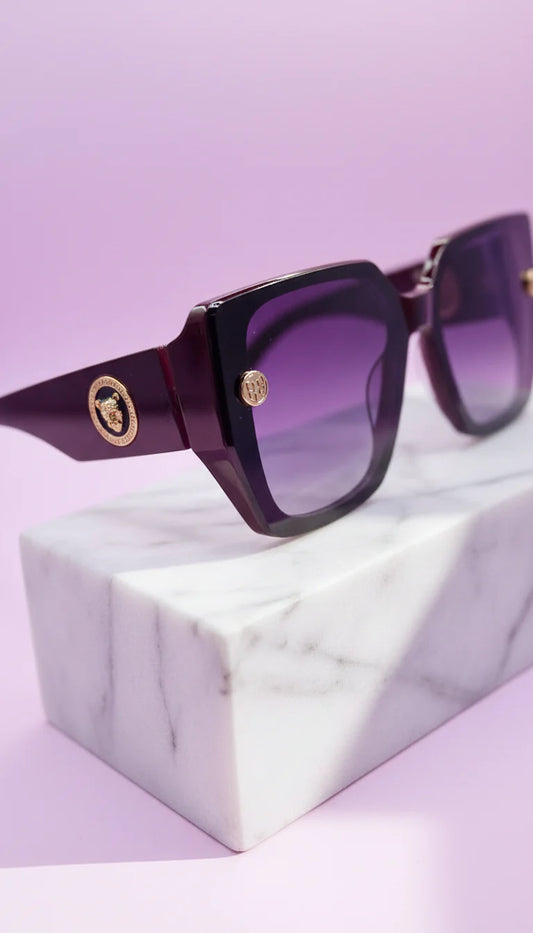 Gold Leopard Oversized Sunglasses Box of 12