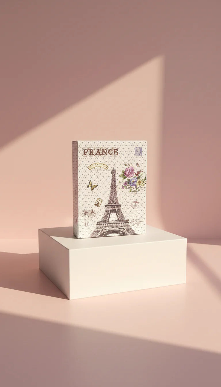 Parisian Eiffel Tower Rectangular Sparkly Jewellery Box
