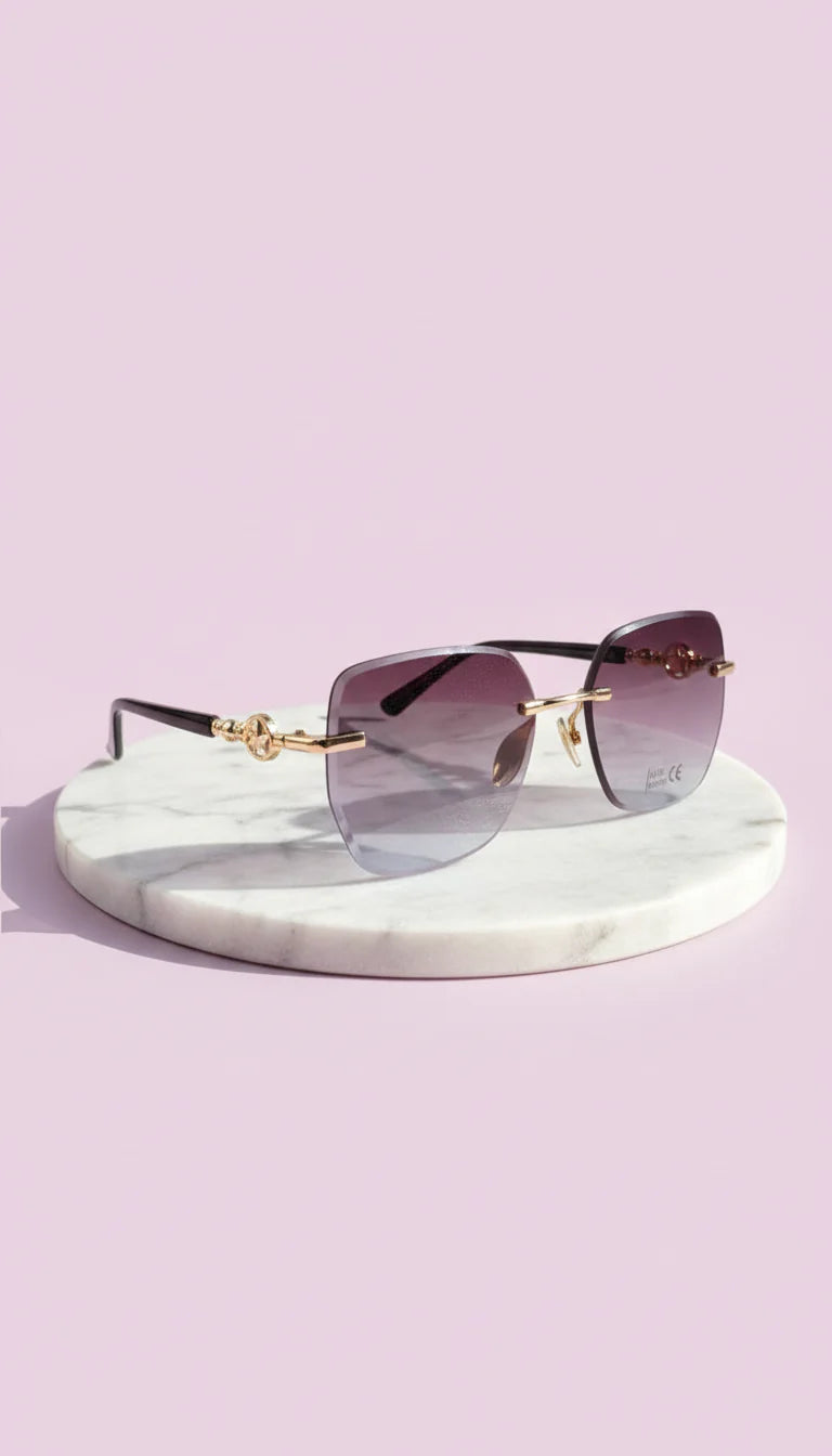 Rimless Retro Frame Sunglasses Box of 12