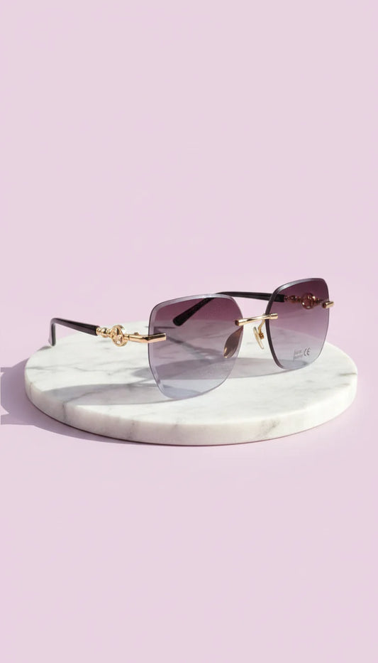 Rimless Retro Frame Sunglasses Box of 12