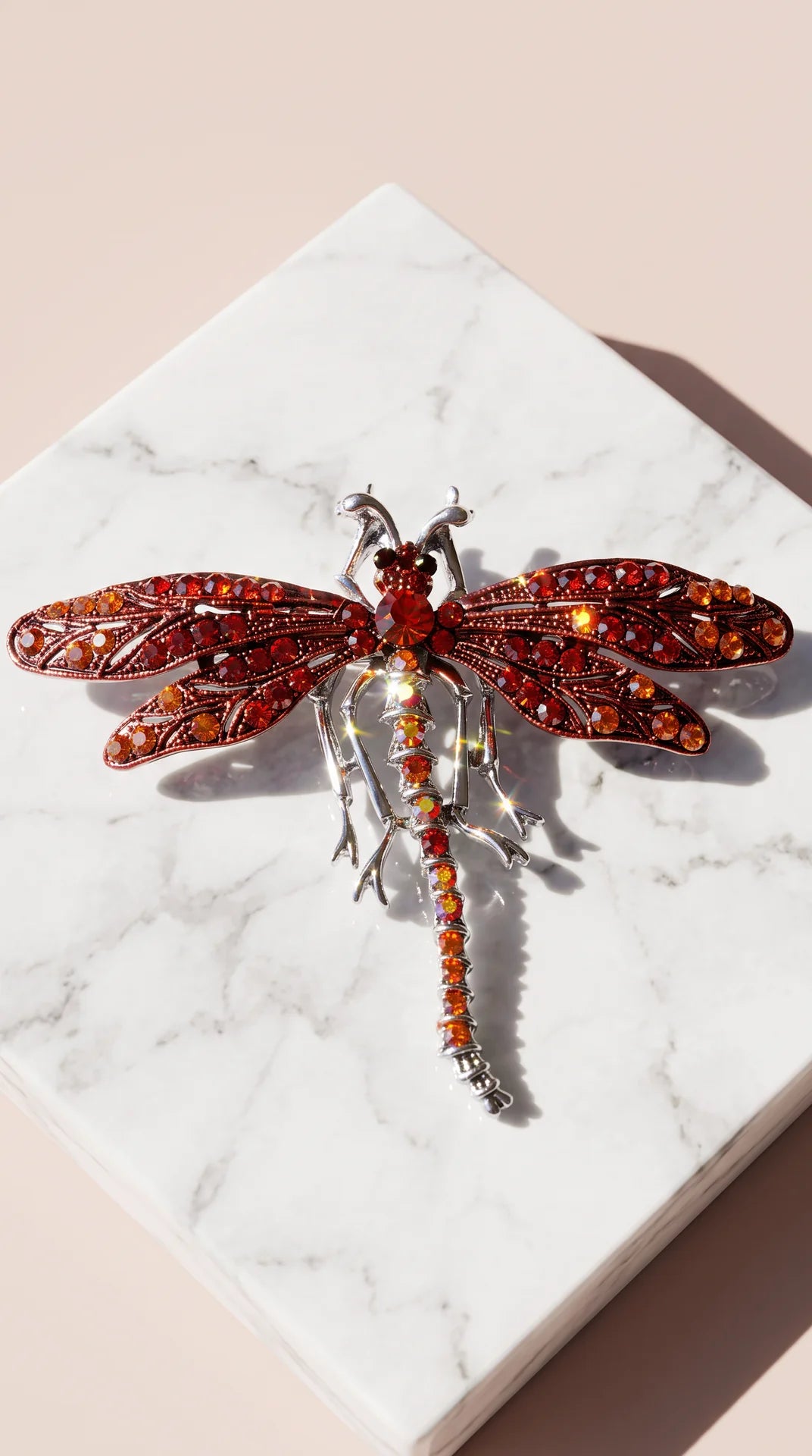 Dragonfly Crystal Brooch Pin