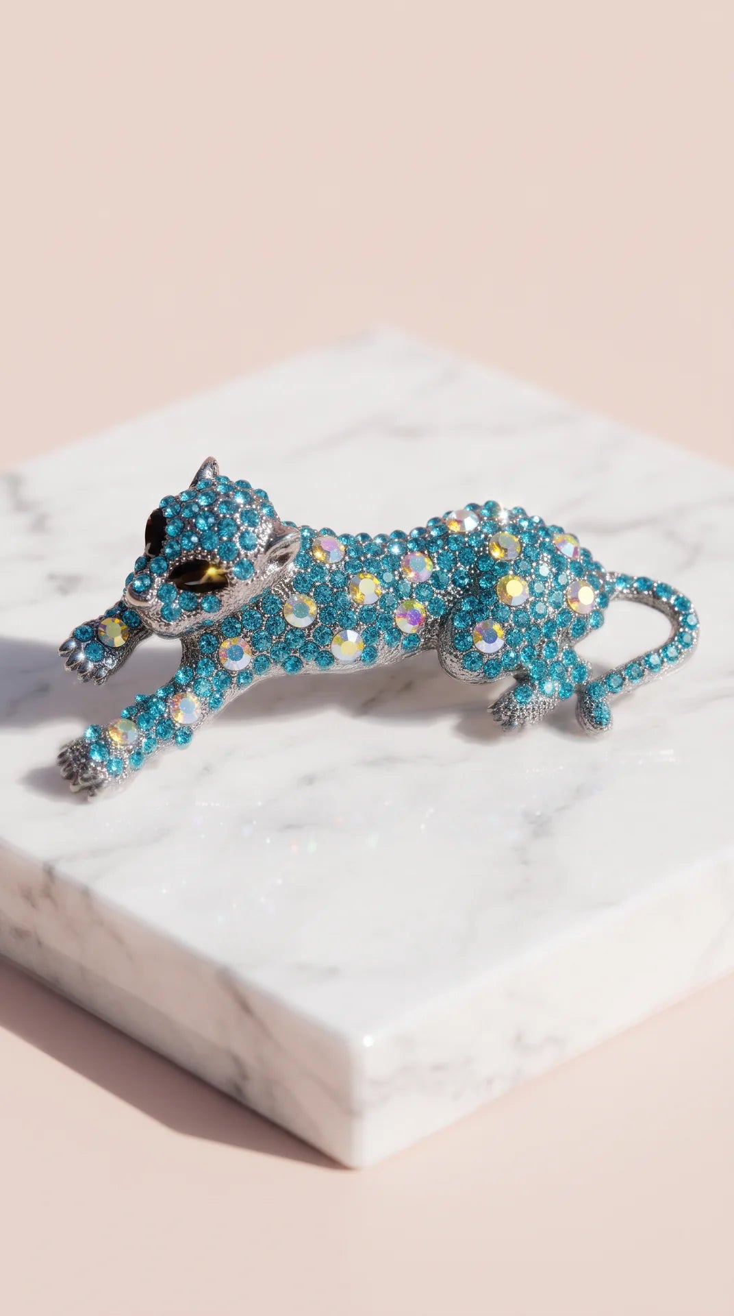 Crystal Leopard Statement Brooch Pin