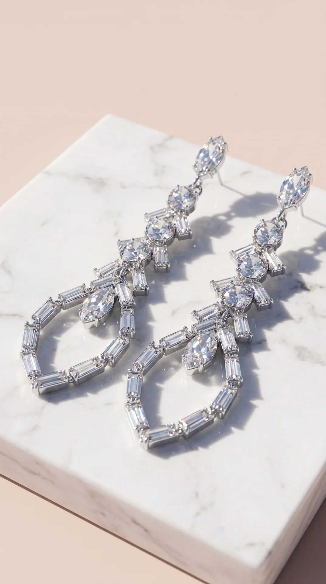 Crystal Geometric Crystal Drop & Dangle Earrings