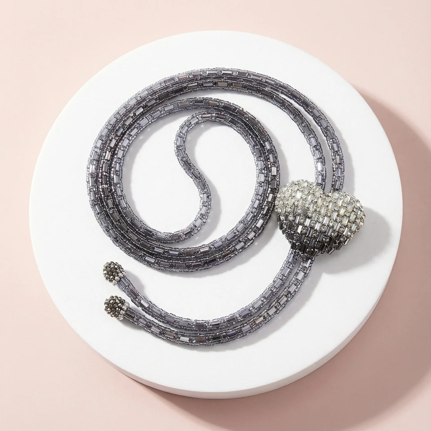 Elixir Collection Long Heart Crystal Necklace