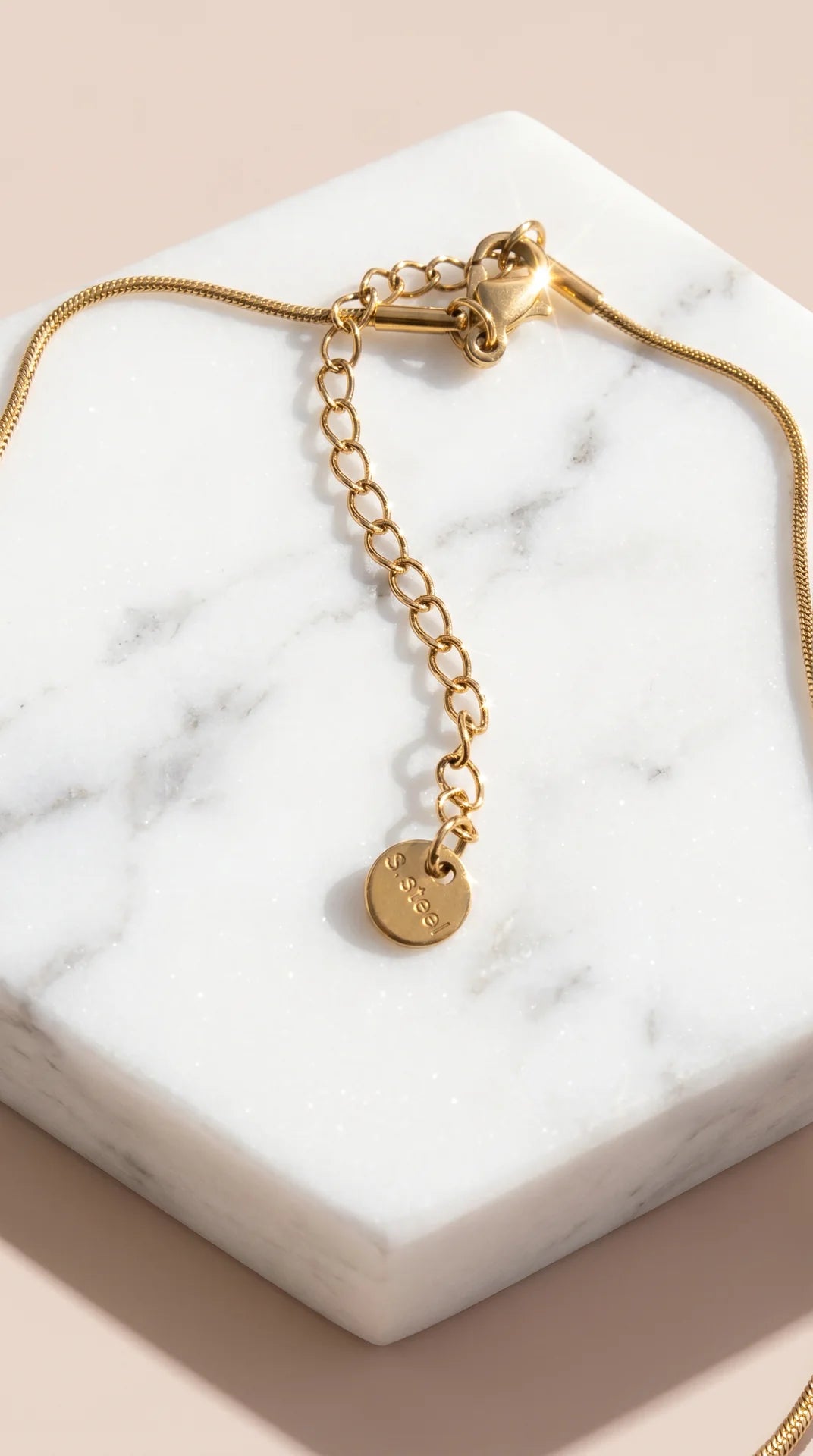 Red Cherry Gold Plated Steel Pendant Necklace