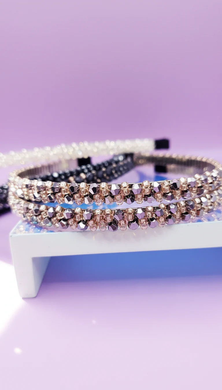 Faceted Crystal Beaded Hair band