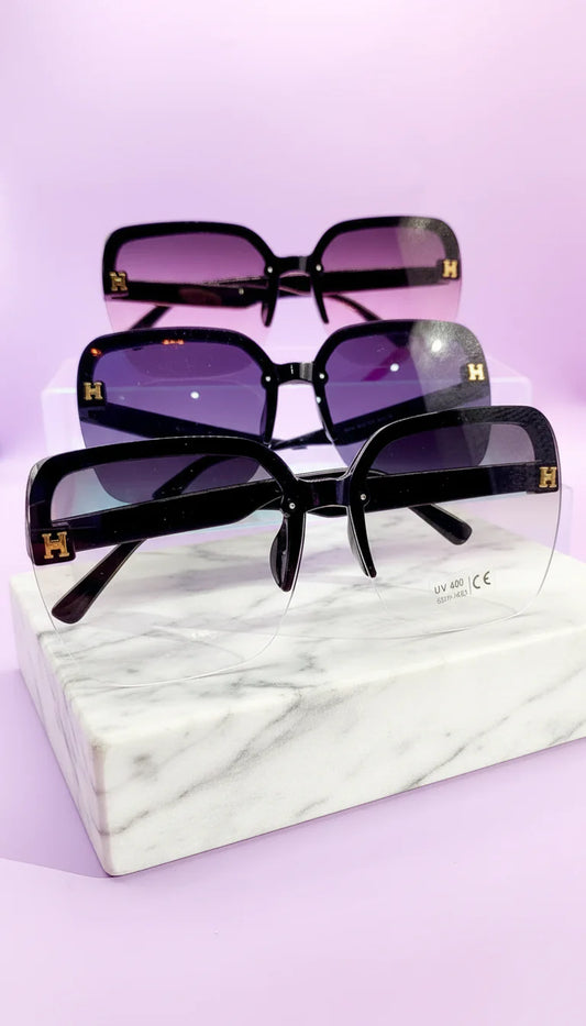 Gold H Half Rim Sunglasses Box of 20