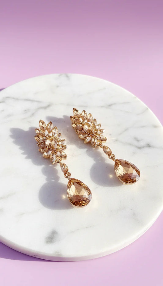 Teardrop Crystal Drop & Dangle Earrings
