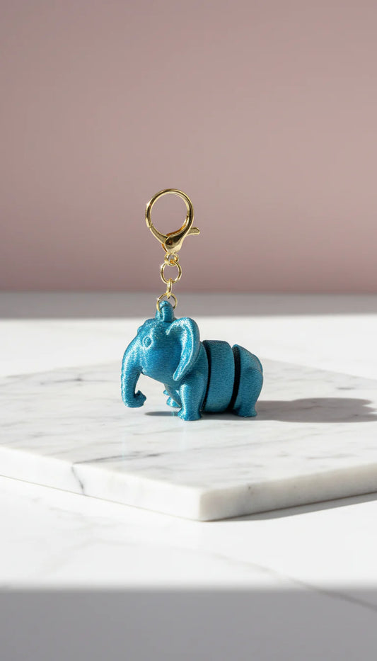 3D Printed Fantasy Elephant : Bioplastic Fidget Toy Key Ring