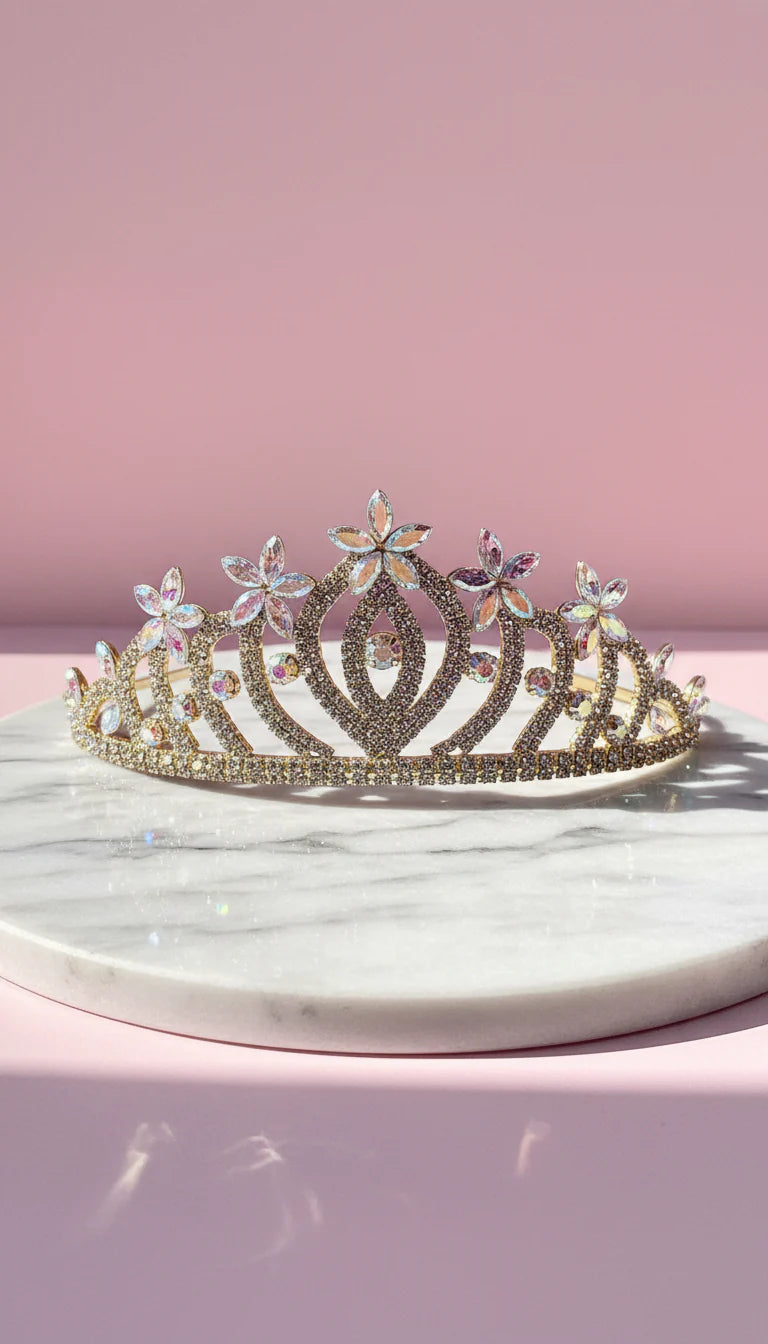 Flower Crystal Wedding Bridal Tiara Crown