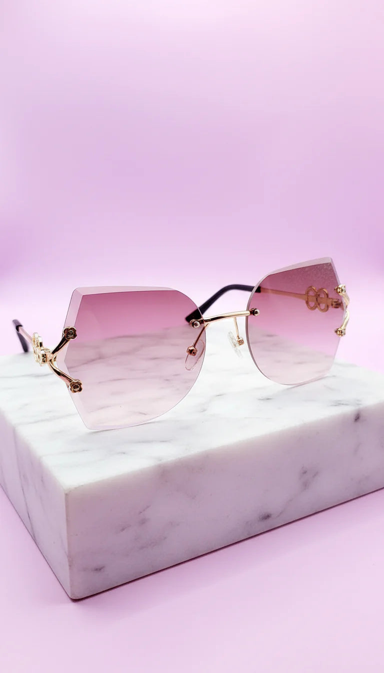 Pastel Lens Rimless Sunglasses Box of 20