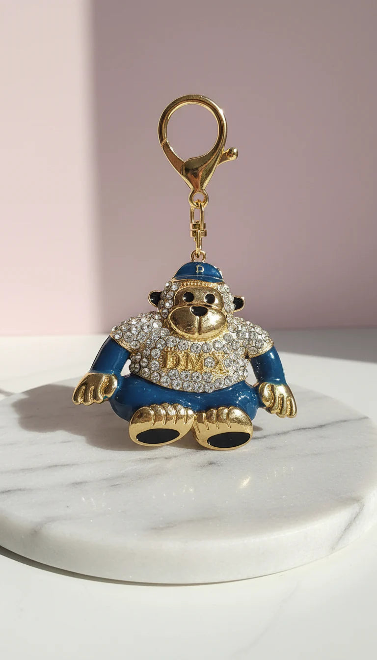 Monkey Crystal Key Ring & Bag Charm