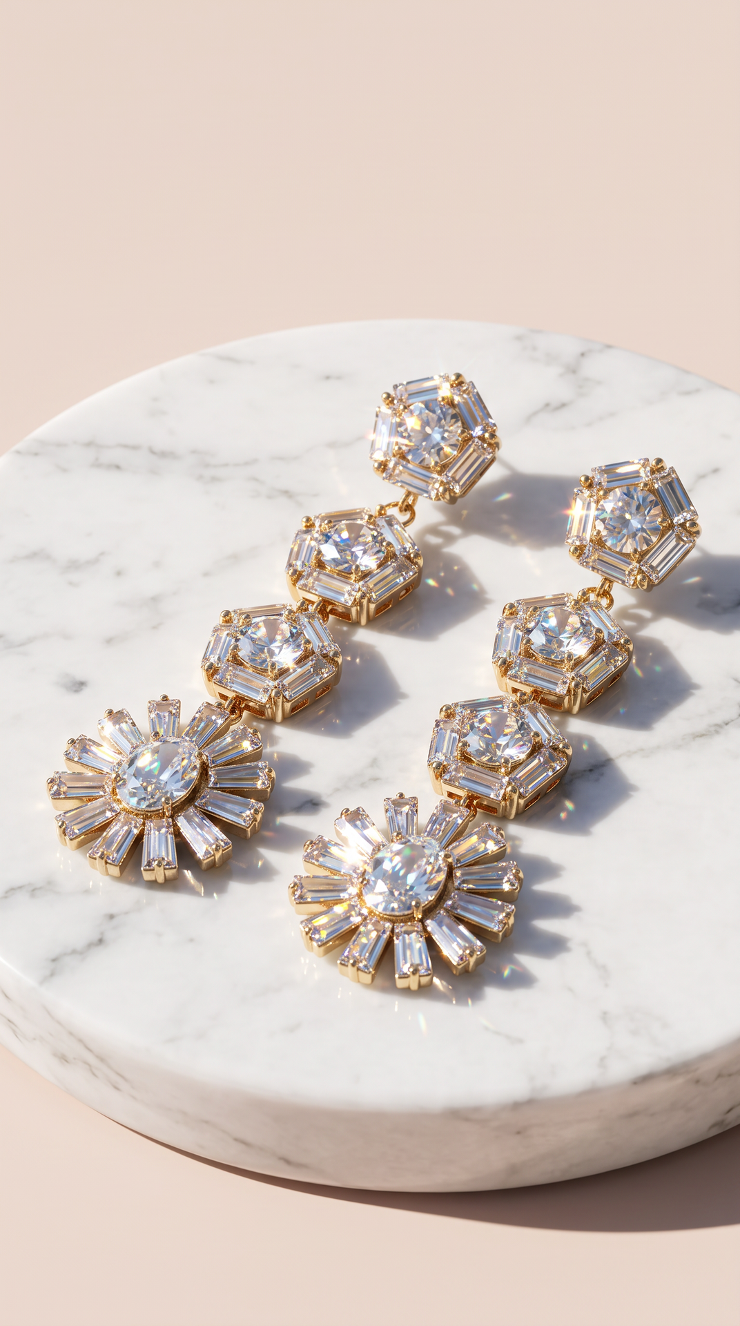 Teardrop Crystal Drop & Dangle Statement Earrings